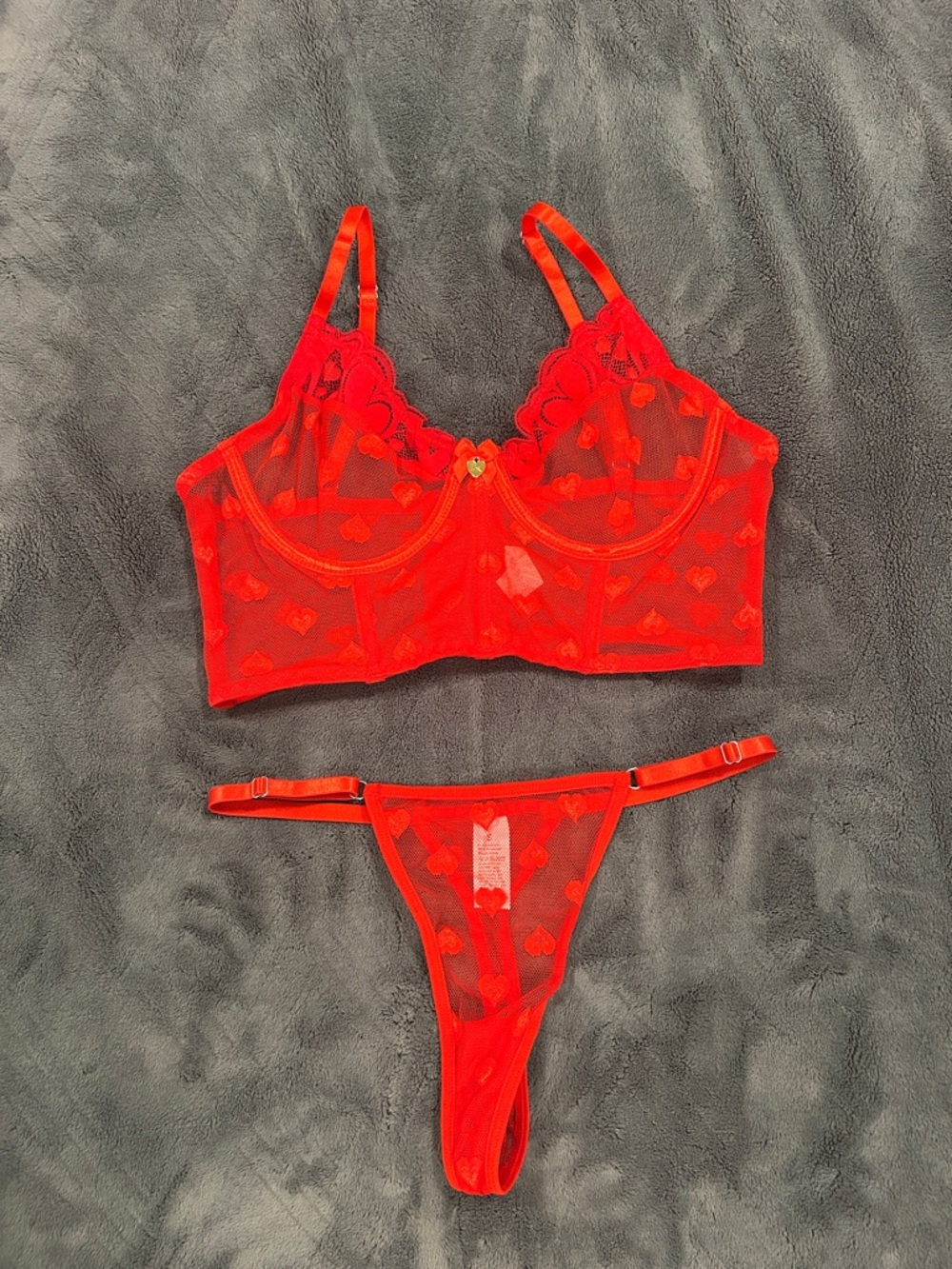 NWOT Red Lingerie Set